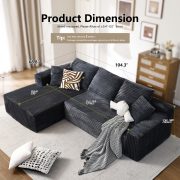 104" Cloud Sectional Couch with L-Shape Chaise - Image 3