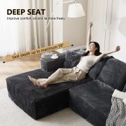 104" Cloud Sectional Couch with L-Shape Chaise - Image 4
