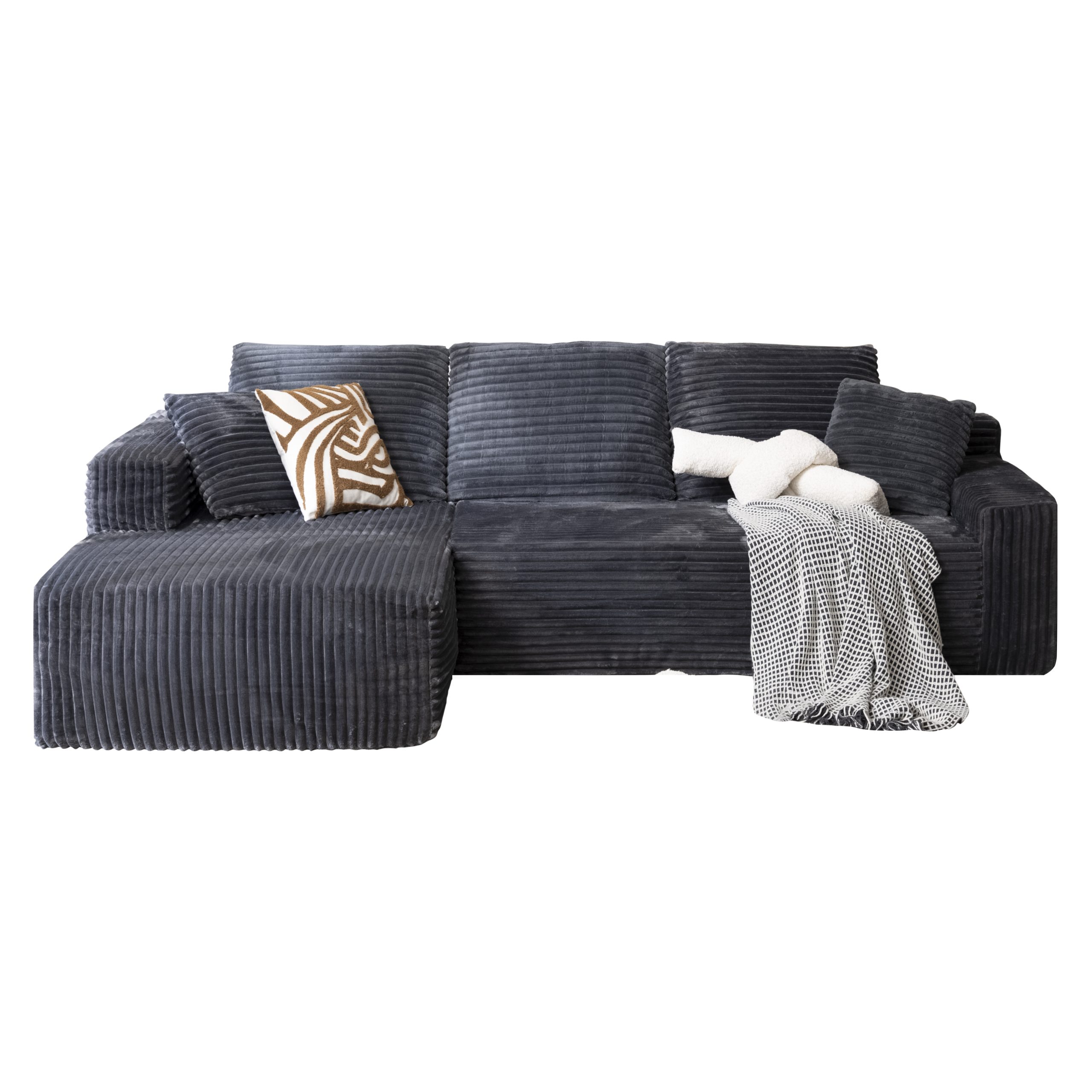 sf1956 104" Cloud Sectional Couch with L-Shape Chaise - Image 1